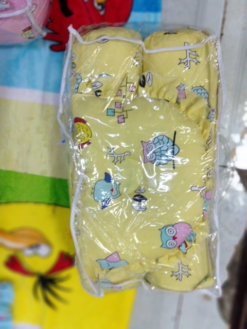 Bộ 2 ôm 1 nằm  gối sơ sinh cotton  hàn quốc
