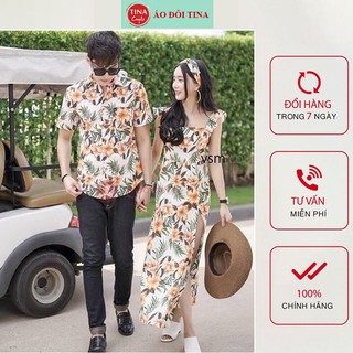 SET ĐỒ ĐÔI NAM NỮ ĐẸP COUPLE TINA SET ĐỒ CẶP NAM NỮ ĐẸP HỌA TIẾT ĐI BIỂN THEO PHONG CÁCH HÀN QUỐC SIÊU XINH