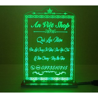 Bảng hiệu Đèn led trang trí shop