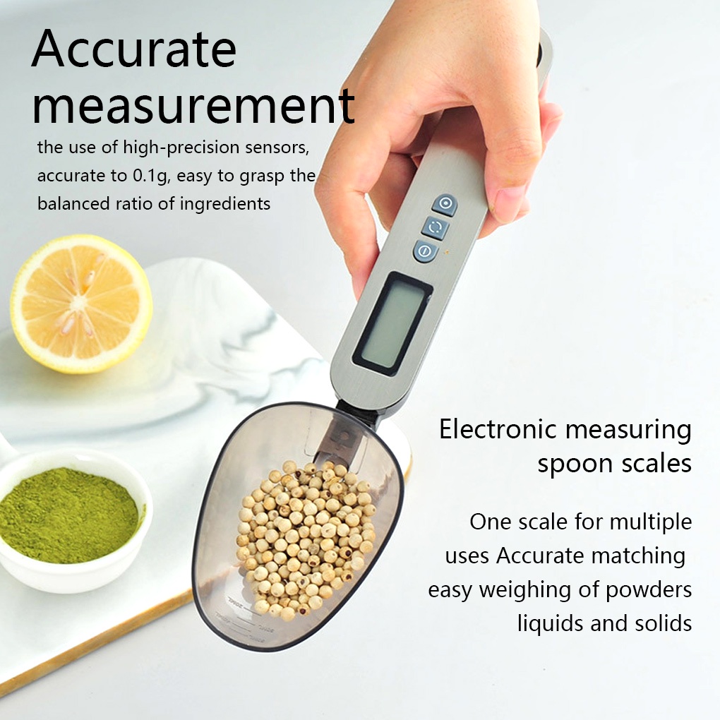 Mini Electronic Kitchen Measuring Spoon Weighing Digital Display Food Battery Powered Scoop Shutdown Scale Household