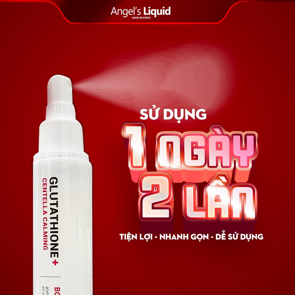 Xịt Giảm Mụn Angel Lưng Ngực Body Chân Tay Dưỡng Trắng Angel's Liquid Glutathione Plus Centella Calming Body Mist 150ml