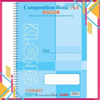 Sổ lò xo đơn KLONG A4 500tr 58/90; MS: 396,