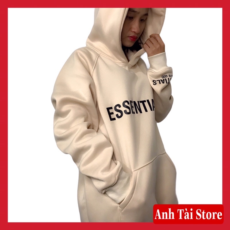 Áo nỉ hoodie ESSENTIALS nam nữ fom rộng unisex oversize chất nỉ ngoại may 2 lớp tỉ mỉ hình in dẻo Hàn Quốc  AT 9811