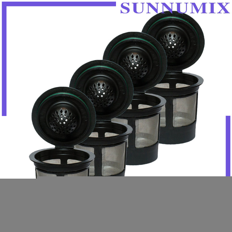 [SUNNIMIX]4pcs Reusable Coffee Filters K Cups Pod for Keurig 1.0 Brewers Universal Fit