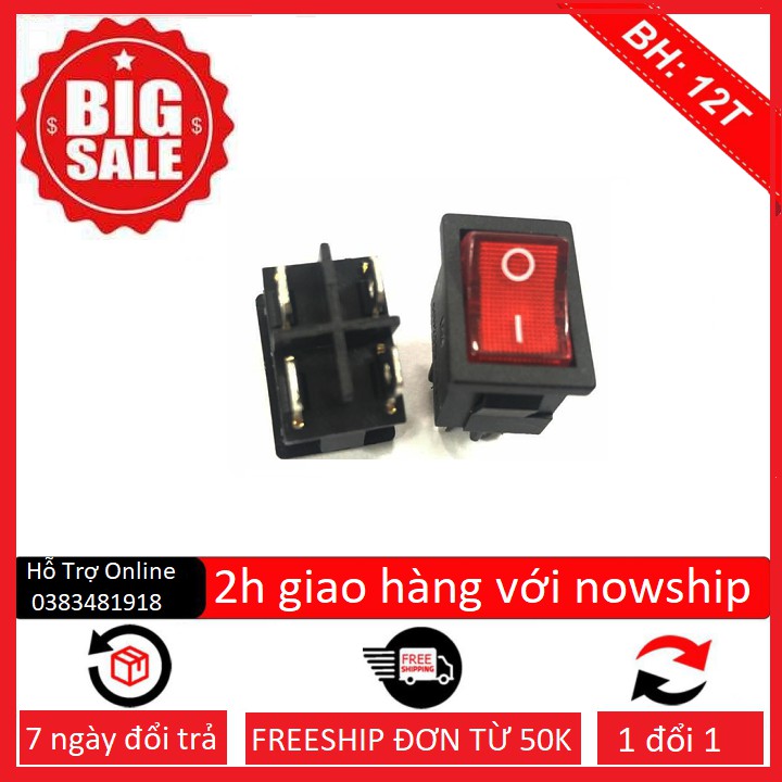 Công Tắc 4 Chân KCD1-104 6A 250V - linhkiendientubk