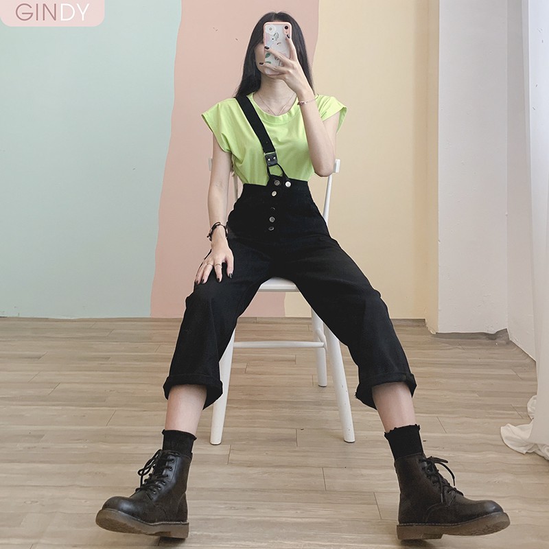Yếm quần GINDY dáng baggy chất vải kaki dây chéo thời trang năng động Q20048 Q20009 | BigBuy360 - bigbuy360.vn