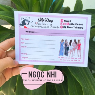 Phiếu ship hàng cute cho shop