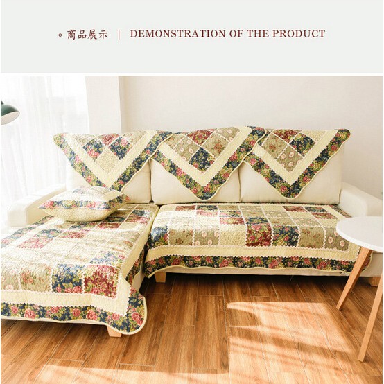 Tấm Vải Cotton Trải Ghế Sofa Chống Trượt Kiểu Hàn Quốc Dễ Thương