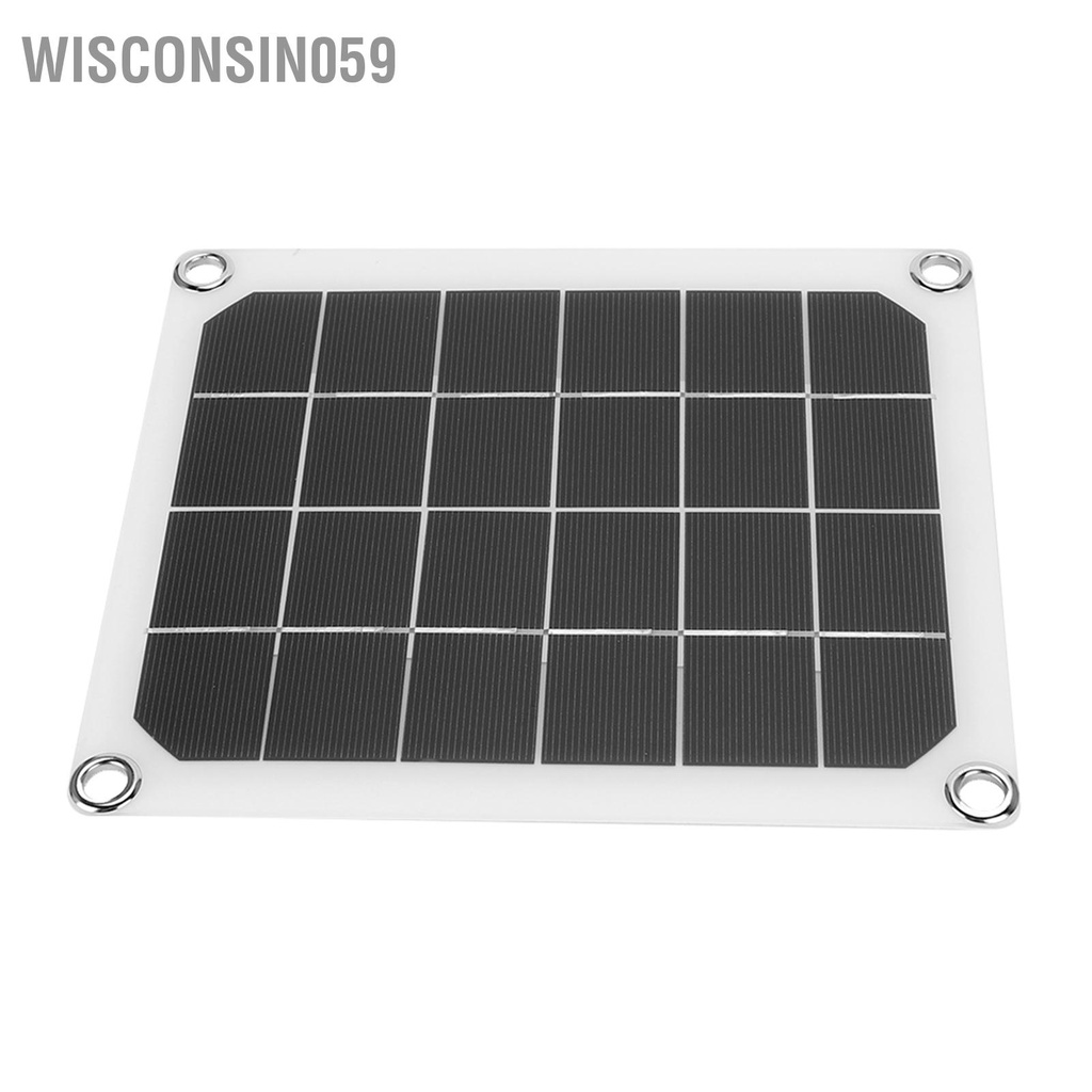 Wisconsin059 Bảng điều khiển năng lượng mặt trời đơn tinh thể 6V 10W USB Sạc quạt năng lượng mặt trời ngoài trời