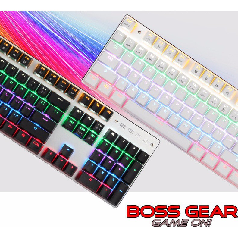 Bàn Phím Cơ Zero E-Sports Gaming Gear Led Rainbow Fullsize 104