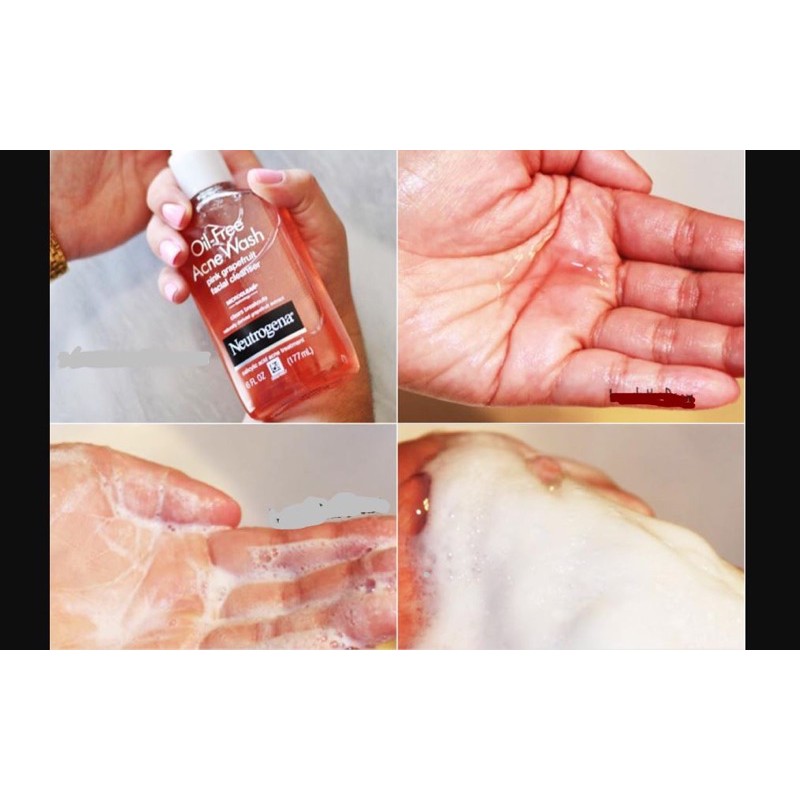 Sữa rửa mặt Neutrogena Oil Free Acne Wash Pink Grapefruit Facial Cleanser 269ml