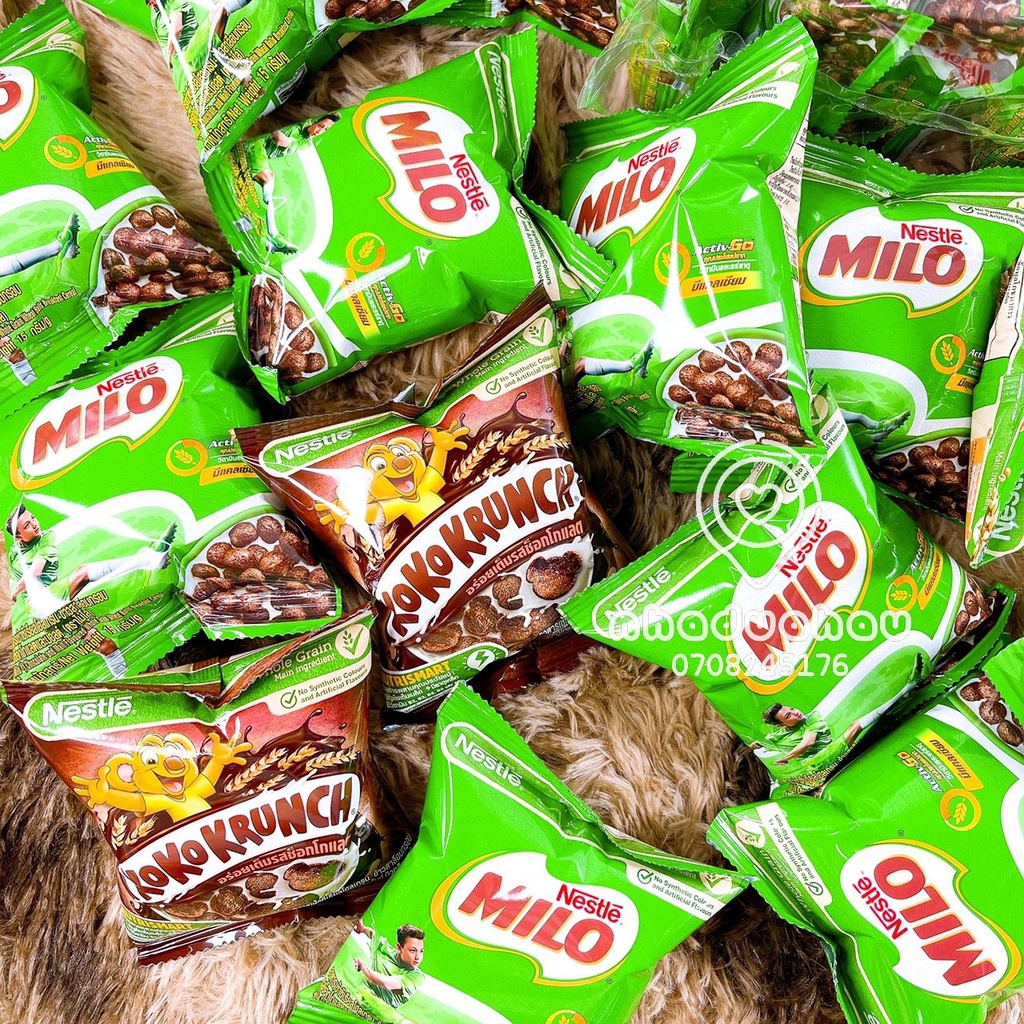 Lẻ một gói bánh snack viên Milo nhỏ xinh Thái Lan gói 15g