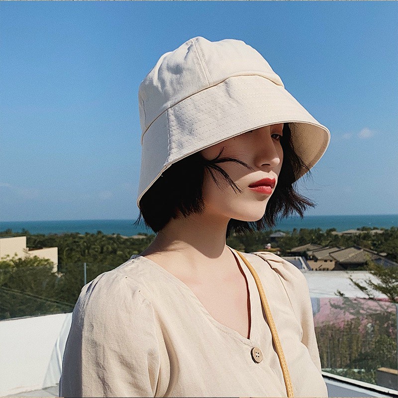 Nón bucket vành cụp trơn nhiều màu phong cách Ulzzang Unisex ZA015