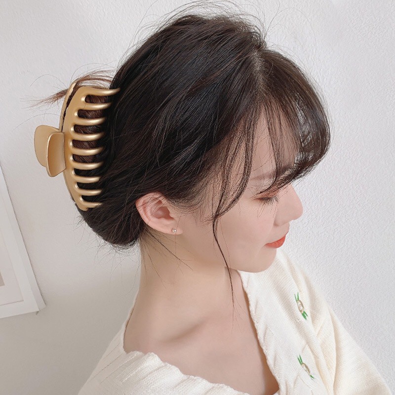 [Sẵn Hàng] 5 Mẫu Kẹp Tóc Càng Cua Nhựa Màu Đồng Phong Cách Hàn Quốc Sang Chảnh Mainia Shop
