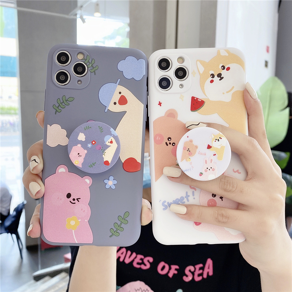 Ốp điện thoại họa tiết dễ thương cho Iphone 12 Pro Max 6 6s 6plus Se2020 7 8 7plus 8plus X Xs Xsmax 11 11pro 11promax