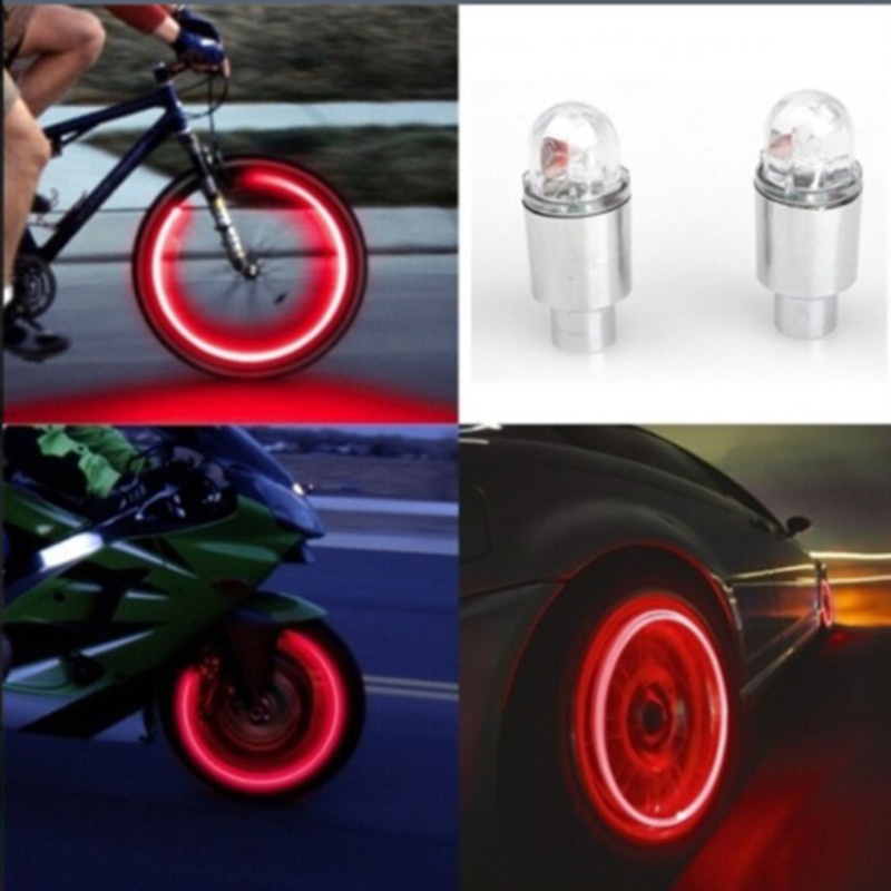 Set 4 đèn LED neon gắn nắp van lốp xe hơi chuyên dùng để trang trí