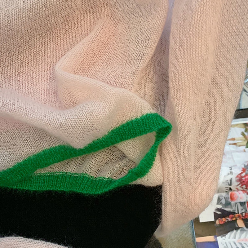 Áo Sweater Cổ Tròn Màu Sắc Tương Phản Thời Trang Mùa Thu Cho Nữ  tao bao