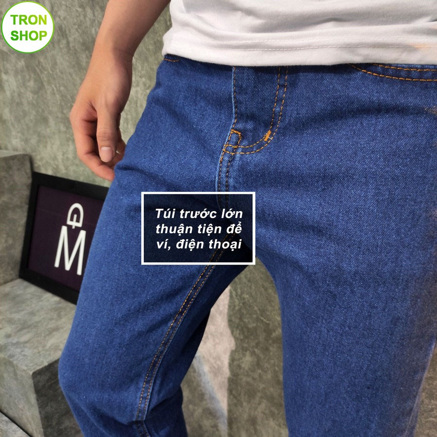 Quần jean nam ống suông 3 màu vải dày không ra màu TS63 Tronshop