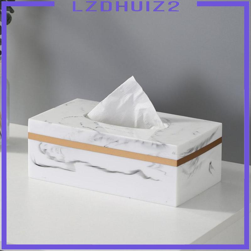 Hộp Đựng Khăn Giấy Họa Tiết Đá Hoa Cương Màu Trắng Cho Nhà Bếp