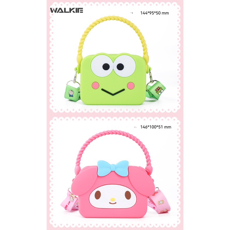 SANRIO Túi Tote Đeo Chéo Vai Đựng Tiền Xu Họa Tiết Hoạt Hình Mymelody Kuromi Cinnamoroll Dễ Thương Cho Bé