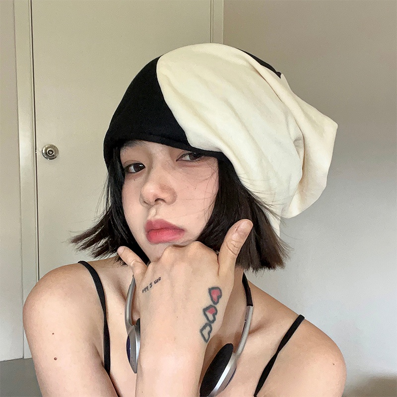 Mũ Turban Màu Đen Phong Cách Nhật Bản Cho Nữ