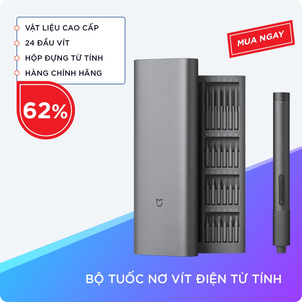 Bộ Tuốc Vít Điện Từ Tính Thông Minh Trang Bị 24 Đầu Vít Tiện Lợi Với Kết Cấu Chống Trượt 3 Chiều