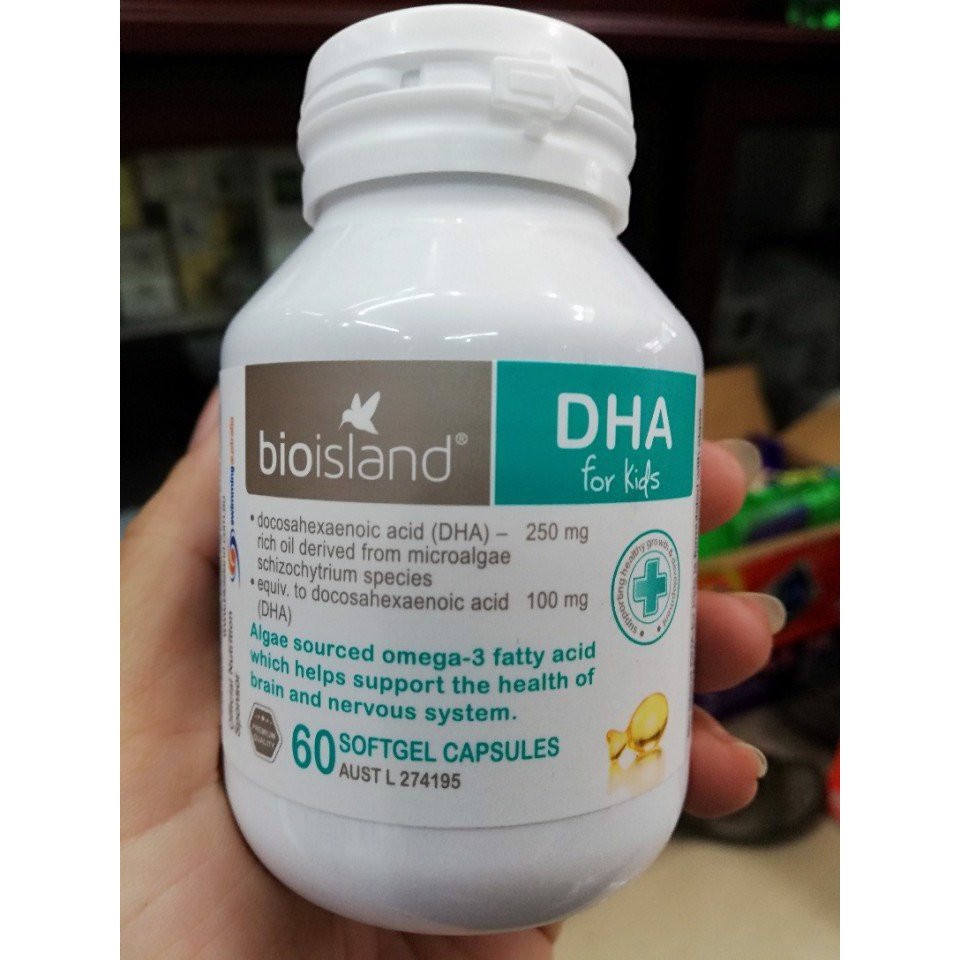 DHA Bioisland vitamin dầu cá omega 3 thực phẩm chức năng thuốc bổ mắt não cho bé chính hãng 01263