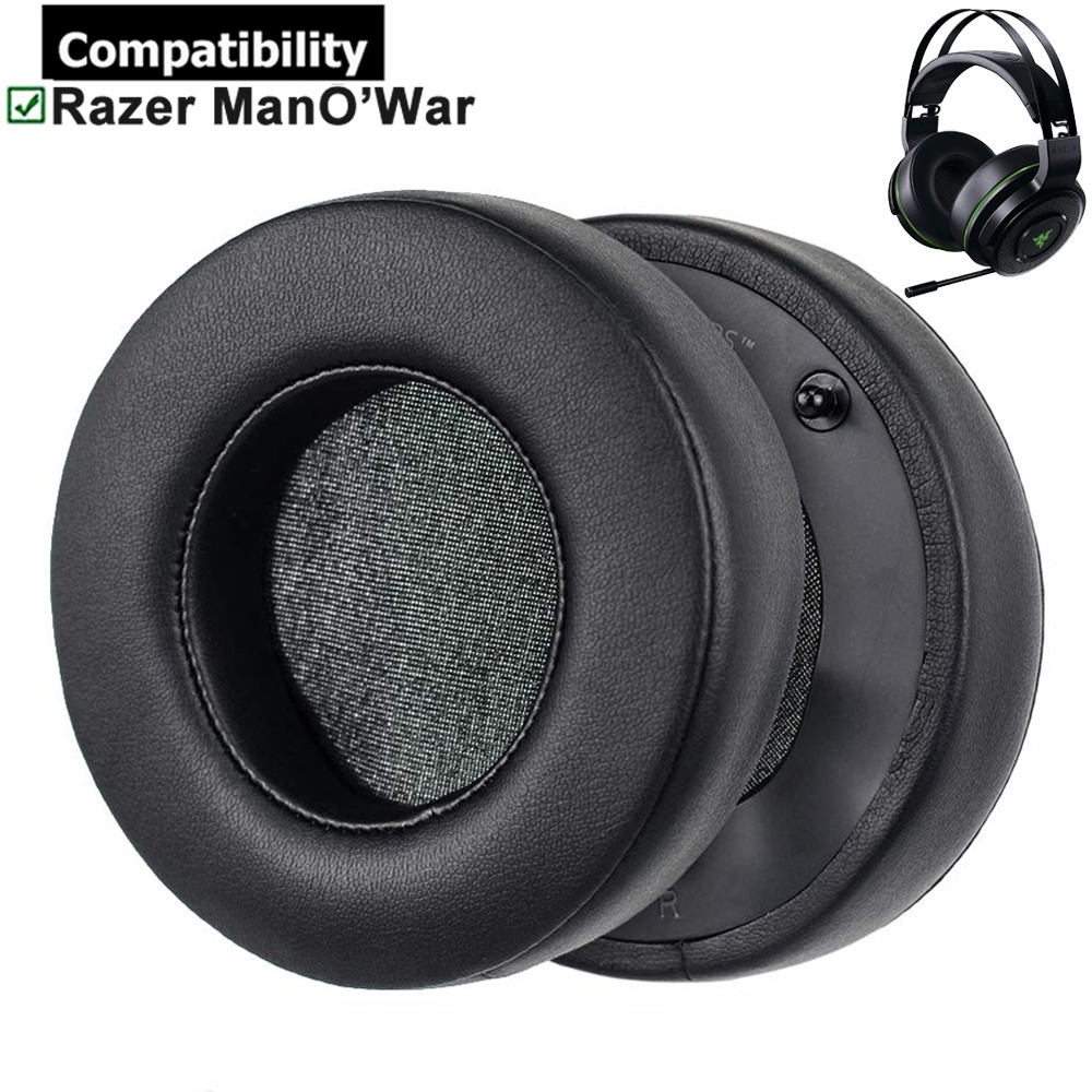 1 cặp đệm tai nghe chụp tai thay thế cho tai nghe chụp tai Razer Overwatch ManO'war 7.1 không dây