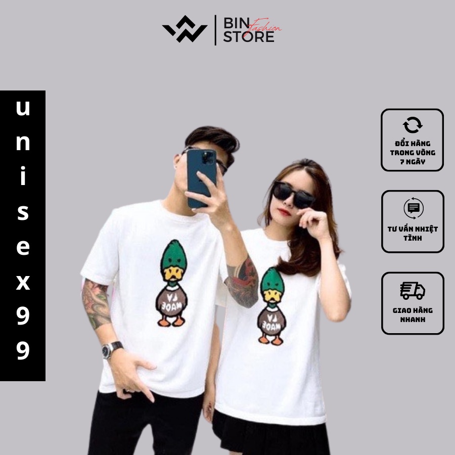 ÁO Thun Unisex Tay Lỡ , Áo Phông Tay Ngắn Oversize In Hình Chú Vịt Siêu Phẩm 2022 Được Nhiều Người Săn Đón