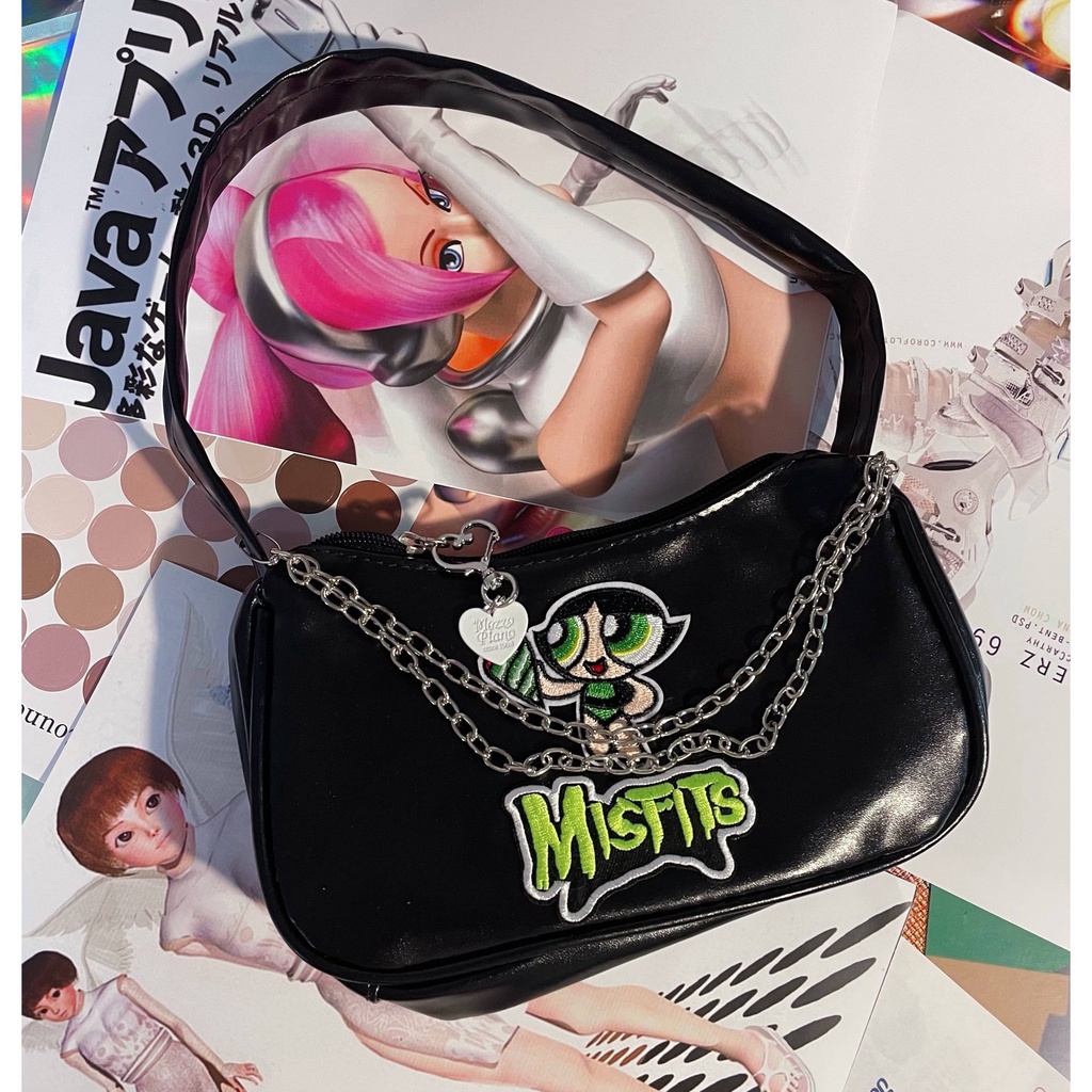 Túi Đeo Vai In Hình Búp Bê Nữ Cảnh Sát Kiểu Âu Mỹ y2k Dễ Thương