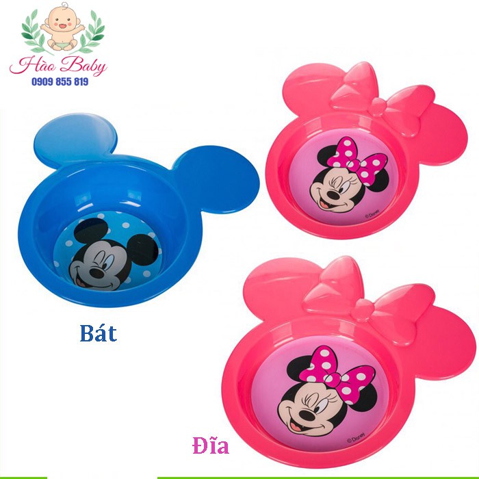 [Haobaby2018] Bát/dĩa ăn dặm chuột Mickey Disney dễ thương cho bé ăn dặm BLW kiểu nhật