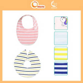 Yếm Ăn Dặm Cho Bé Có Cúc Bấm 2 Nấc Cao Cấp Chất Liệu Vải 100% Cotton Cho Bé Dùng Chung Với Nhộng Chũn Quấn Chũn Túi Ngủ