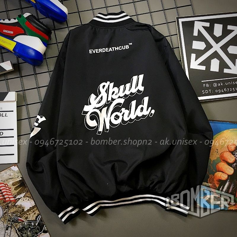 [Ảnh + Video thật] Áo khoác bomber Unisex style bóng chày S.CAT (hình in) | BigBuy360 - bigbuy360.vn