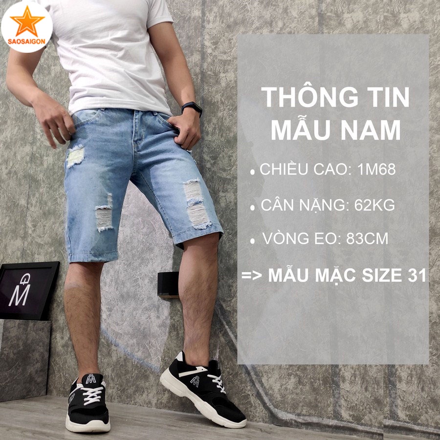Quần short nam [ HÌNH THẬT ] jean đẹp chuẩn siêu bền SG416 Saosaigon | BigBuy360 - bigbuy360.vn
