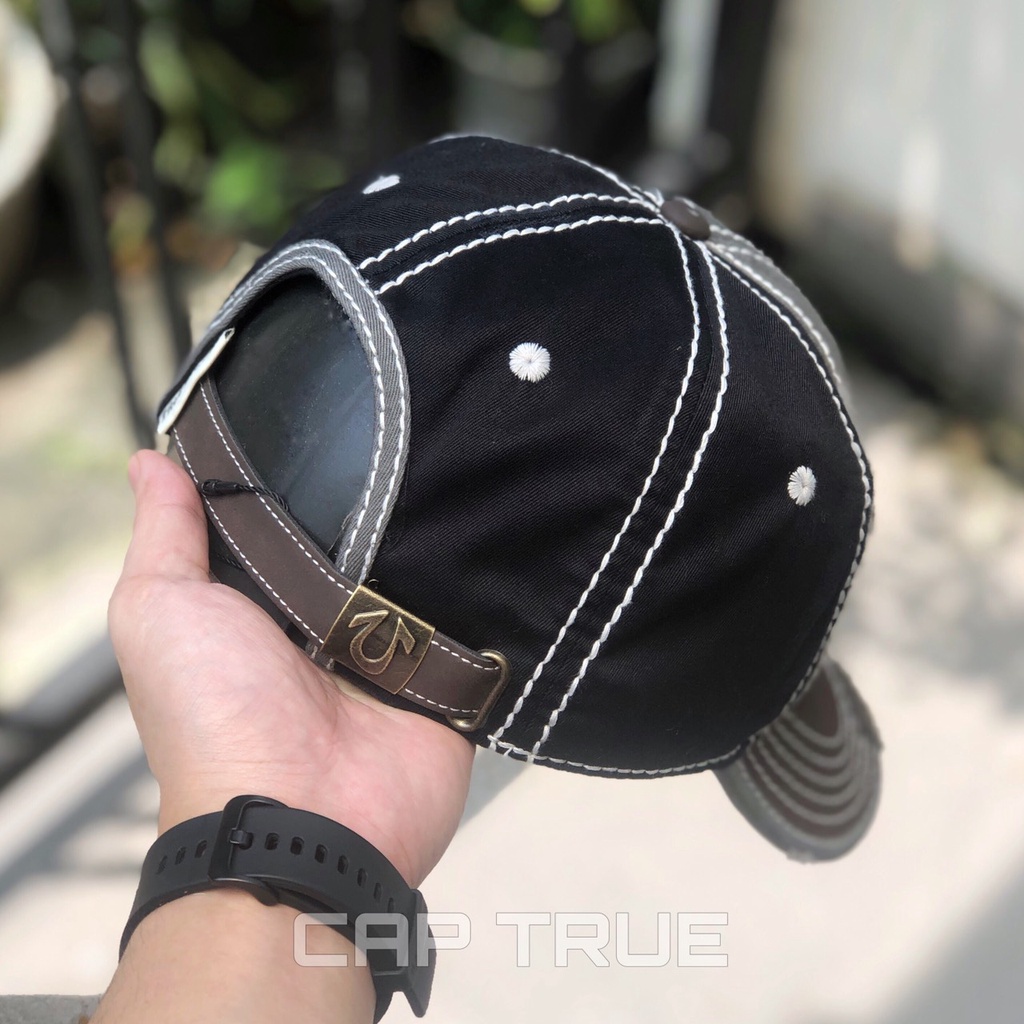 Mũ Lưỡi Trai Thời Trang Nam Nữ - Nón Ông Địa TRUE RELIGION ĐỊA 56 Xám  Đen Mang Đến Nhiều Tài Lộc