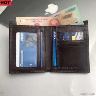 [HOT] Ví Nam, Ví Nam Da Bò Nguyên Tấm Cao Cấp - Dáng Ngang Basic- Bảo Hành 24 Tháng