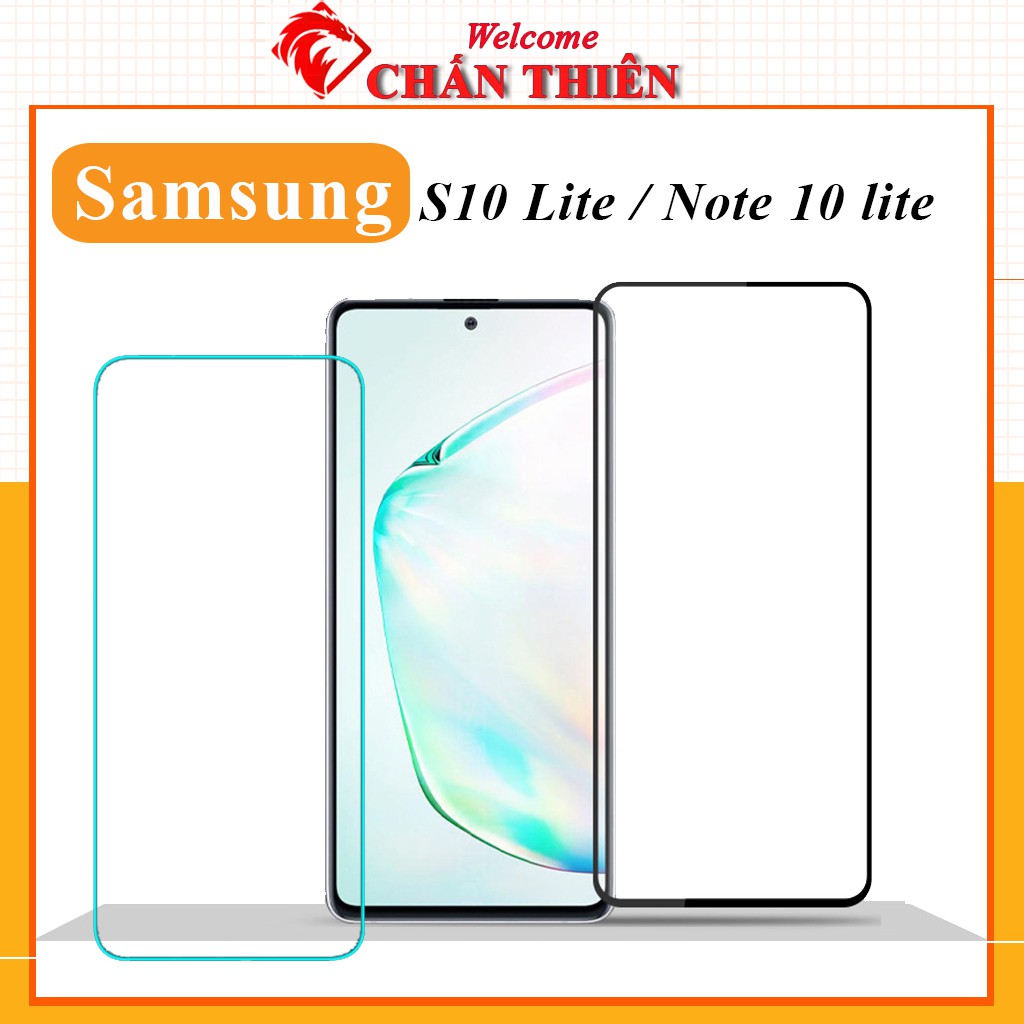 Kính cường lực samsung Note 10 Lite S10 Lite full màn 9D trong suốt tặng kèm khăn lau màn hình [FM]