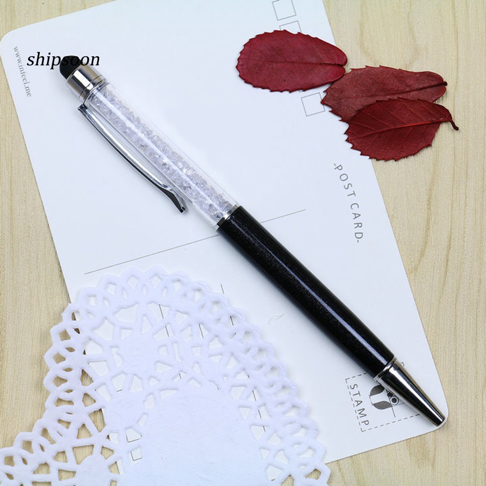 Bút tương tác màn hình cảm ứng 2 trong 1 thiết kế đính kim cương giả lấp lánh dành cho iphone/máy tính bảng