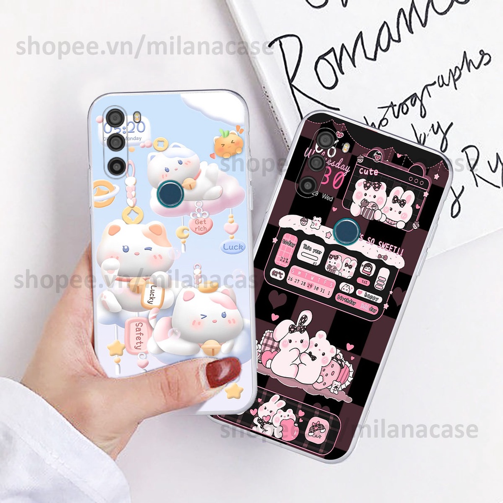 Ốp Vsmart Active 3 hình đồng hồ icon gấu mèo cute cực dễ thương ngộ nghĩnh