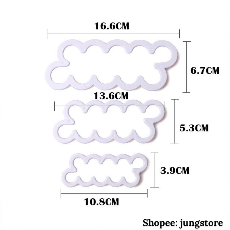 Bộ 3 Khuôn Bánh Bao Tạo Hình Hoa Hồng, khuôn hoa fondant trang trí bánh kem M208