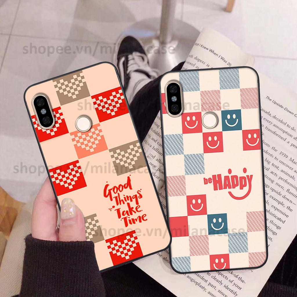 Ốp Xiaomi Mi A2 caro họa tiết nhiều màu sắc siêu đẹp thời trang cá tính