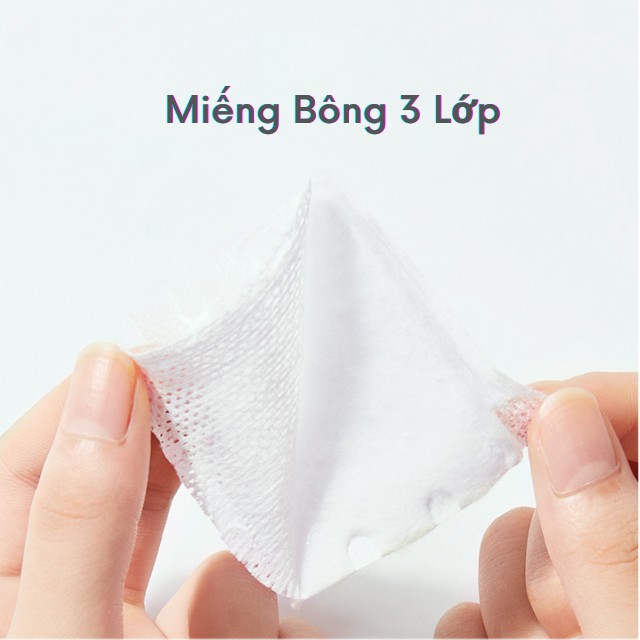 [228 Miếng] Bông Tẩy Trang Cotton Tự Nhiên 2 Mặt 3 Lớp Gói 228 Miếng Tẩy Trang Và Làm Sạch Bụi Bẩn Trên Da | BigBuy360 - bigbuy360.vn