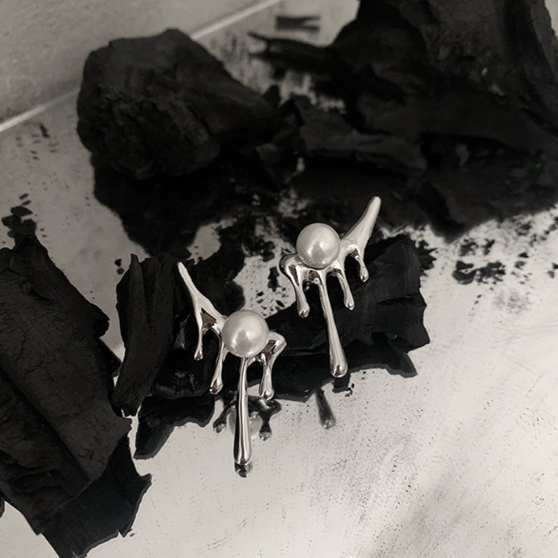 Bông Tai Hình Giọt Nước Đính Ngọc Trai Thời Trang Dành Cho Nữ