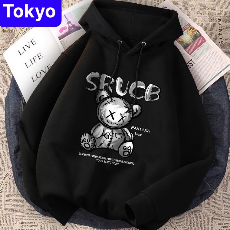 ÁO NỈ IN HÌNH GẤU SCRUB SIÊU NÉT, ÁO HOODIE NAM NỮ FROM RỘNG CHẤT MỊN CAO CẤP NEW - TOKYO FASHION