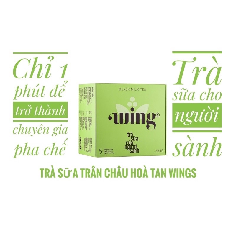 TRÀ SỮA HOÀ TAN WINGS HỘP (pha theo hướng dẫn trong phần mô tả sp để có ly trà chuẩn vị ) hsd còn dài