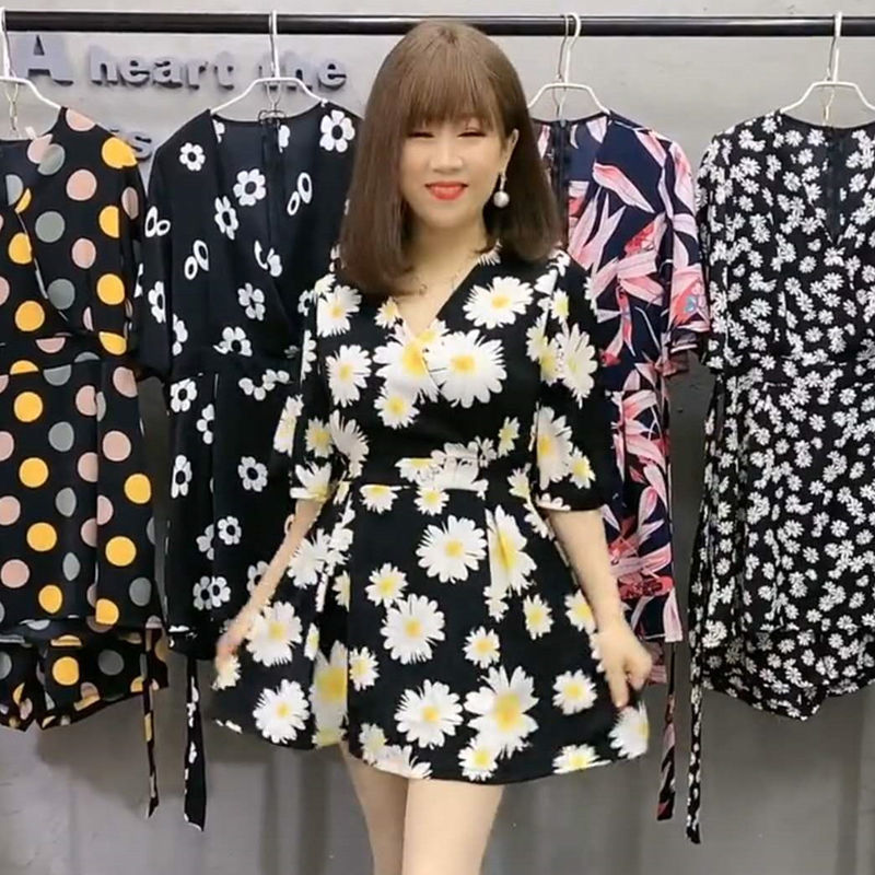 One-Piece/Set Chiffon Skirt Summer Women's Suit2020Women's New Korean-Style Slim Mesh Shorts