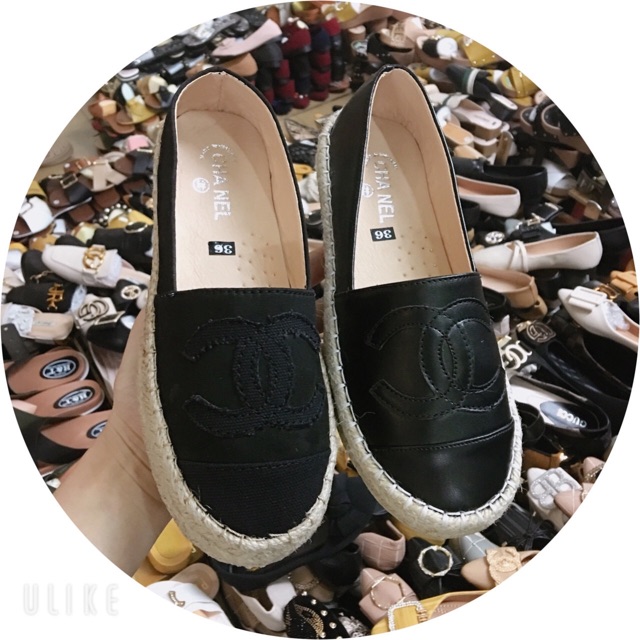 Giày lười đế cói