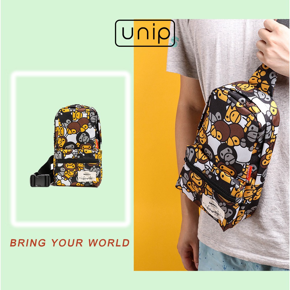 Túi đeo chéo Bape Inmaarnie họa tiết Khỉ con - UniP