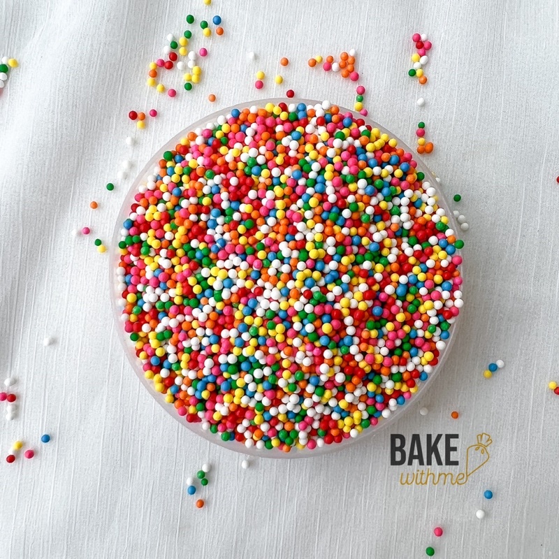 Kẹo đường, cốm trang trí bi tròn 2mm dùng trang trí các loại bánh sinh nhật, donut, cupcake