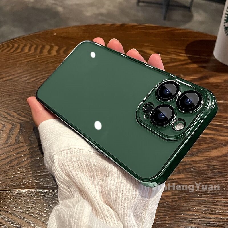 Ốp Điện Thoại TPU Mềm Trong Suốt Mạ Viền Sang Trọng Dành Cho IPhone 14 11 12 13 Pro Max X XS Max XR